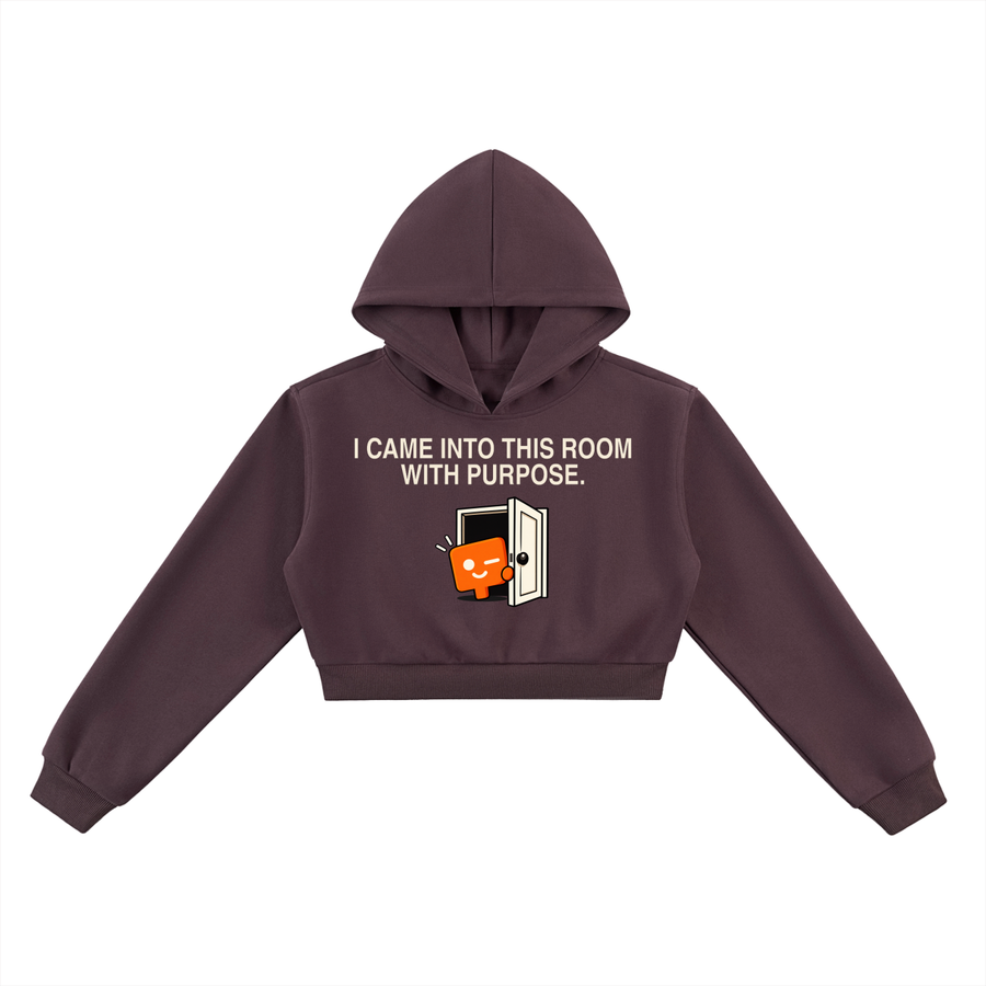 The Purpose Has Left Cropped Hoodie