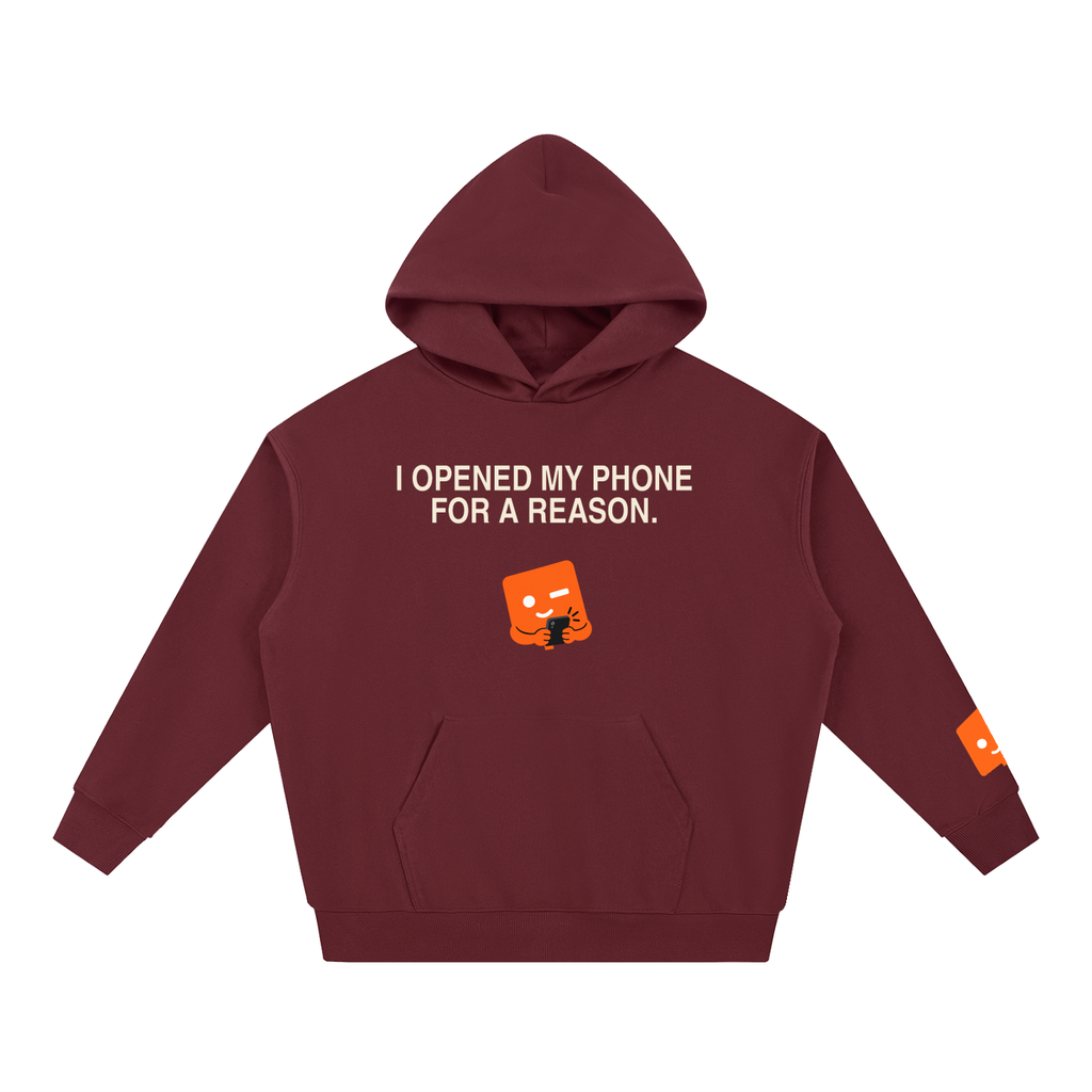 Opened My Phone for a Reason Heavyweight Hoodie – Dark Colours
