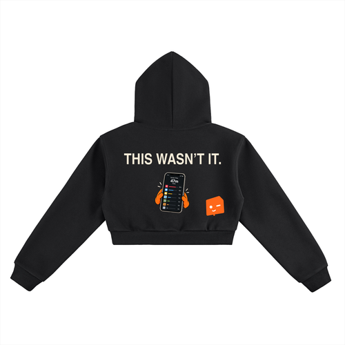 Opened My Phone for a Reason Cropped Hoodie