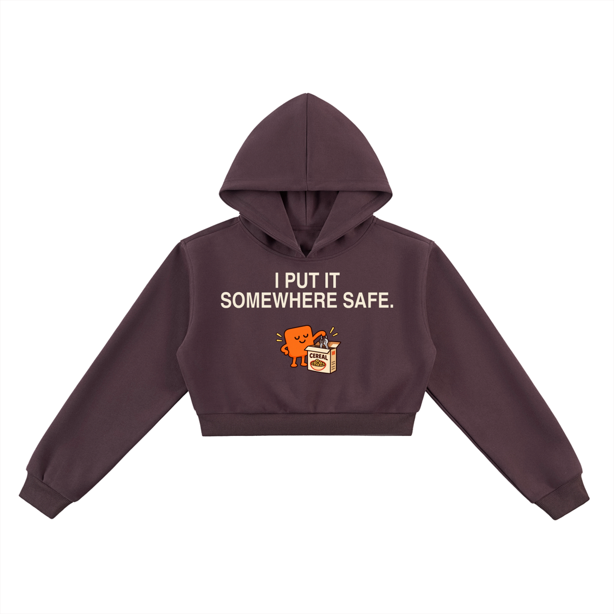 Put It Somewhere Safe Cropped Hoodie